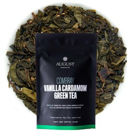 August Uncommon Combray Loose Leaf Tea – Organic Vanilla and Cardamom Green Tea – Smooth Dessert-Inspired Blend to Enjoy in Cozy Winter Moments – A Comforting Holiday Tea, Vegan, Gluten-Free (1.8oz)