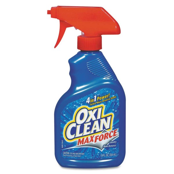 OxiClean 57037-00070 Max Force Stain Remover, 12oz Spray Bottle, 12/carton