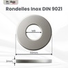 Stainless Steel Washers M8 x 32mm - Thickness 2mm |