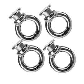 Stainless Steel Boat Fender Eye Replacement for Quick Release Fender Bumper Hanger Clips Locks, Marine Fender Bumper Hooks (4Pack)
