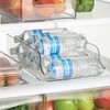 iDesign Plastic Water Bottle Organizer for Fridge, Bottle Holder for