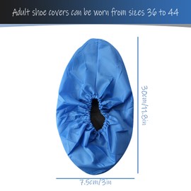 Tabanzhe Reusable Shoe Covers 2 Pairs Boot Covers Resistant Waterproof Overshoes Dustproof Indoor Boot Cover for Shoes Household Carpets Floors Protection