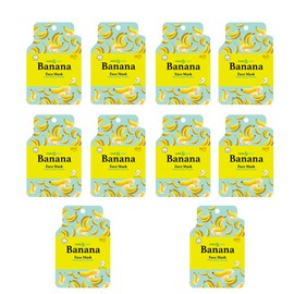 DearDerm Moisturizing Sheet Masks, Facial Mask Skincare - Soothing, Firming, Purifying, Moisture, Nurturing, Brightening, Elasticity - Banana (10 Sheets)