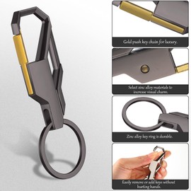 Men's Business Gifts Metal Key Chain, Creative Accessories Key Ring/Key Fob, Carabiner Car Key Chains for Men and Women Keyring