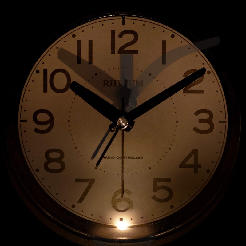 RHYTHM 4RL438SR19 Alarm Clock, Radio Clock, Electronic Sound Alarm (Just