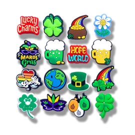 MOKADON 16 Pcs lucky Shoe Charms, Shoe Decoration Party Gifts For Boys Girls Kids, Women. (16pcs lucky)