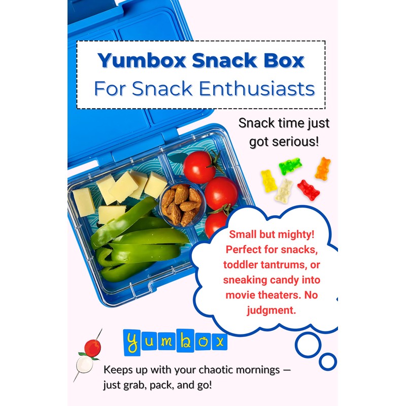 Yumbox Snack Box - 3 Compartment - Leakproof Bento Lunch