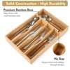 Upassion Bamboo Kitchen Drawer Organizer, 9 Inch Silverware Utensil Holder