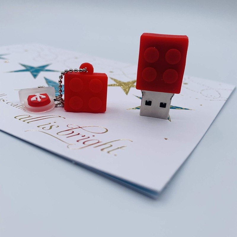 16GB USB Flash Drive - Red Pen Drive - Building