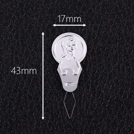 LEOUEANR 10Pcs Needle Threaders, Gourd Shaped Aluminium Mini Hand Sewing Threading Aid for DIY Craft and Sewing Tools (Silver)