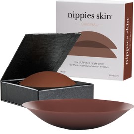 Nippies Nippies Nipple Cover - Sticky Adhesive Silicone Nipple Pasties, Extra Large (Fits DD+ Cups), Original, Hazelnut