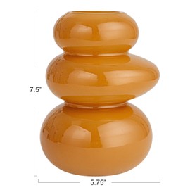 Bloomingville Tall Natural Elegance Glass Vase, Camel Color