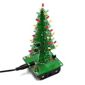 Gikfun 3D Christmas Trees LED DIY Kit Red Green Yellow Flash LED Circuit EK1719