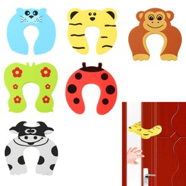 Door Stoppers (Set of 6) Anti-Pinch Finger Anti-Slip Door Lock, Baby Guard, Child Lock, Stopper, Finger Scissors Prevention, Crevice Cover, Prevents Cling