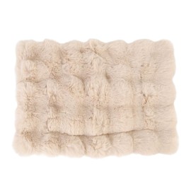 Dog Bed Mat, Soft Fluffy Pet Kennel Beds Dog Sleeping Mattress, Warm Plush Dog Crate Beds Comfy Kennel Pad, Pet Sleeping Mat for Dogs Cats, Fluffy Dog Kennel Bed (S)