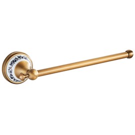 Hand Towel Bar for Bathroom Antique Bronze Brass, Rustproof Wall Mounted Towel Rack Hanger Bathroom Hardware Accessories Towel Holder,Porcelain Design