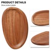 Captivating Wooden Snack Dessert Plate Irregular Oval Design Round Wooden
