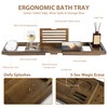 Realgulf Teak Bathtub Tray | Adjustable Width Tray with Wine