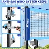 Outdoor Portable Volleyball Net Set with Anti-Sag Winch System