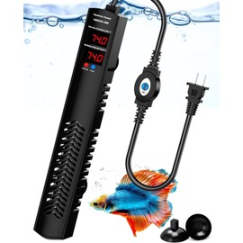 Aquarium Heater for 40-55-75 Gallon, 300W Submersible Fish Tank Water Heater with Accurate Temperature Control, Over-Temp Protect, Auto Shut-Off, Quick Heat up for Saltwater & Freshwater