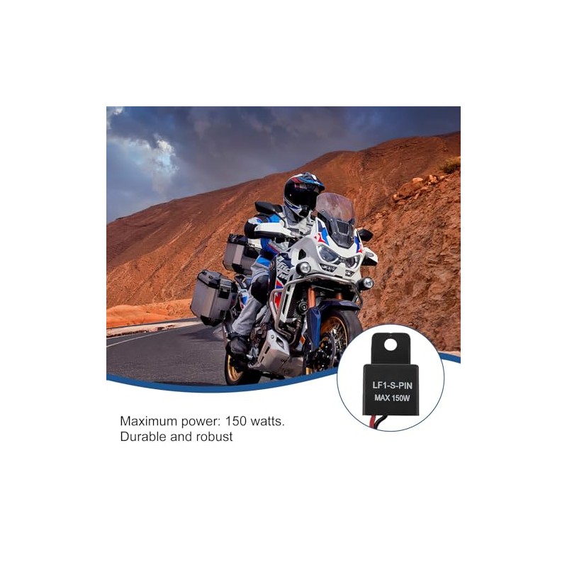 Indicator Relay, 2-Pin 12 V Motorcycle LED Indicator Relay, Universal