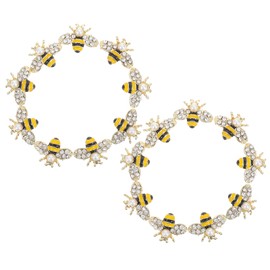 Ipetboom Alloy Bee Nail Decal Charms 3D Bee Shape Nail Art Decor DIY Manicure Ornaments for Bag Phone Dress