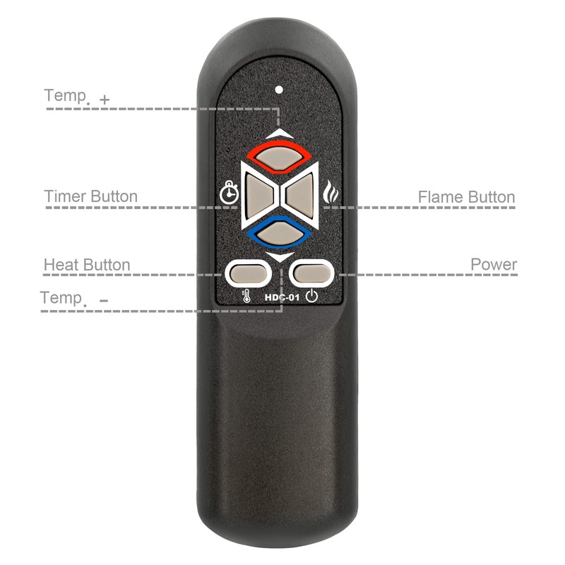 Replacement for Whalen Electric Fireplace Heater Remote Control MNFP48ES23GA MNFP48ES23CA