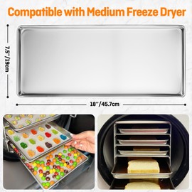 Metal Trays for Harvest Right Freeze Dryer Medium, Freeze dryer trays medium for Harvest Right home pro freeze dryer (Medium-2pcs)
