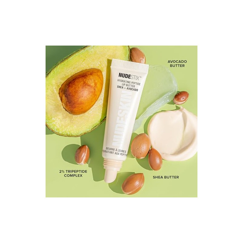 NUDESTIX Hydrating Peptide Lip Butter – Glossy Lip Balm with