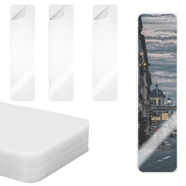 Pack of 100 Laminating Pouches for Bookmarks, 20 x 5 cm, Hot Laminating Pouches, Transparent Bookmark Films, Book Film for Book Lovers, Film, Laminators, Nature Lovers, DIY Plastic Bookmark