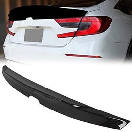 ECOTRIC Compatible with 2018-2022 Honda Accord Sedan Rear Trunk Spoiler Lid Wing Tail Glossy Painted Black