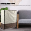 Folding Bed Cover Dustproof Waterproof Rollaway Bed Protective Cover for