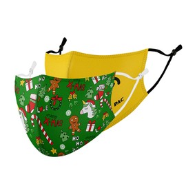 P.A.C. Kids Lightweight Pack of 2 Community Masks, Mouth and Nose Masks, Everyday Mask, Washable At Up to 90 °C, Easy to Fit, Oeko-Tex 100, Reusable - Merry Xmas + Big Smile