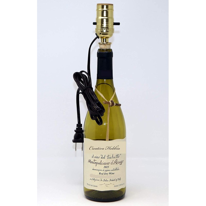 Creative Hobbies Pre-Wired Bottle Lamp Kit, Easily Convert Any Bottle