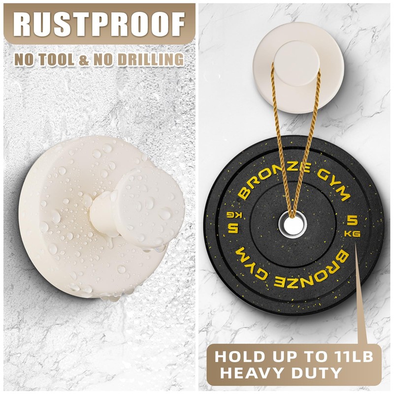 Fenas Suction Cup Hooks for Shower No-Drill Bathroom Hooks for