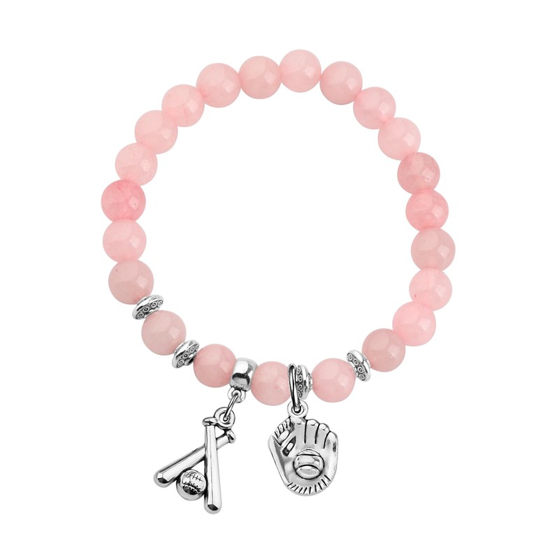 LQRI Baseball Charm Bead Bracelet Sport Baseball Gift for Girls