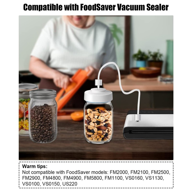 Jar Vacuum Sealer Kit Food Protector Jar Sealer with Accessory