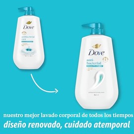 Dove Gel de baño con bomba antibacteriano para todo tipo de piel protege de la sequedad 30.6 oz | Dove Antibacterial Body Wash elimina el 99% de las b