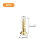 sourcing map Brass Wood Screws, 100Pcs M3 x 12mm Slotted