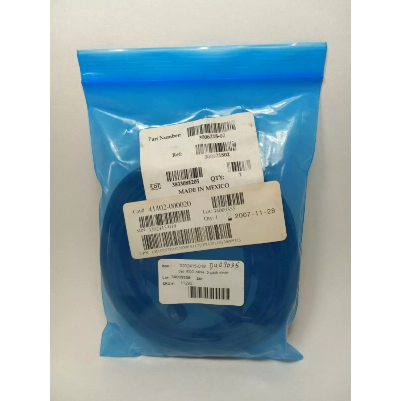 Medtronic Physio Control 3-Lead ECG Cable / 3006218-02 / LifePak