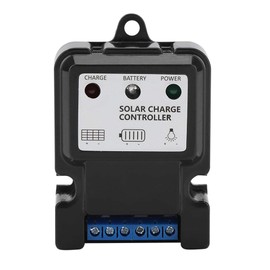 ochun Solar Charging Controller, Charge Controller, Solar Charging Regulator, 3-Stage PWM Charging Management, Multi-Functional, Waterproof, Suitable for Small Solar Energy Systems (DHS-5S6V/12V, 10A)