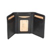 Mens Real Leather Tri-fold RFID Protected Slim Wallet Banknotes Credit
