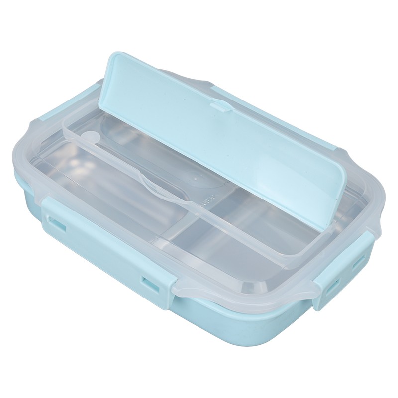 Thermal Insulation Bento Lunch Box 3 Grids Leakproof 304 Stainless