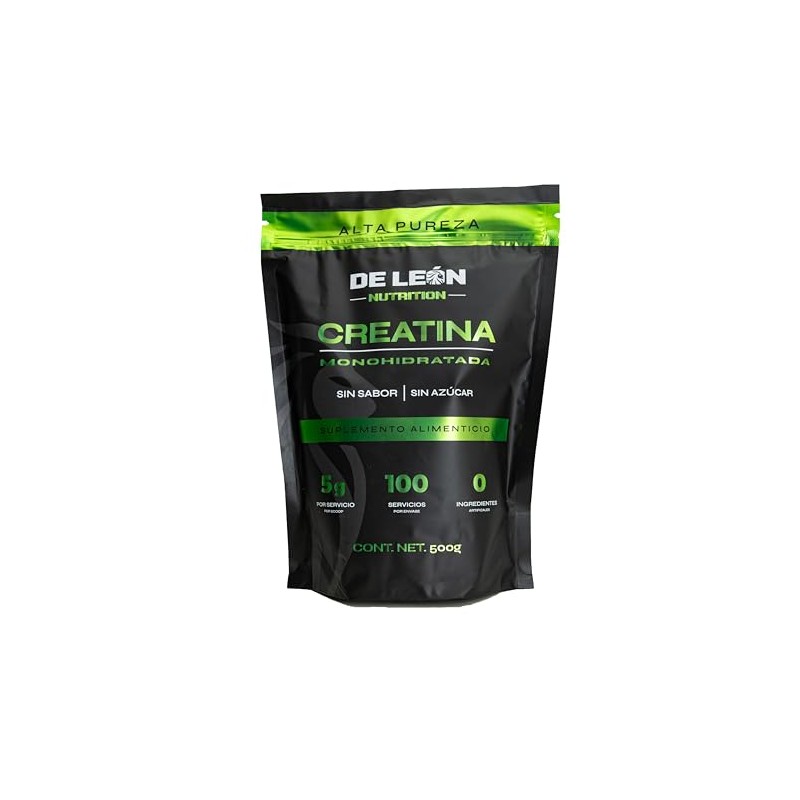 Creatina Monohidratada sin Sabor ni Azúcar de De Leon Nutrition,