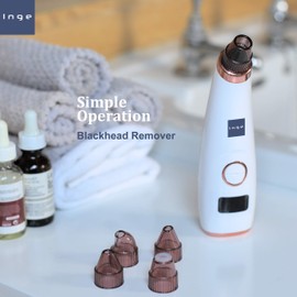 Inge Blackhead Remover Tool | Whitehead Remover | Electric Blackhead Remover Pore Vacuum Blackhead Suction Black Head Remover
