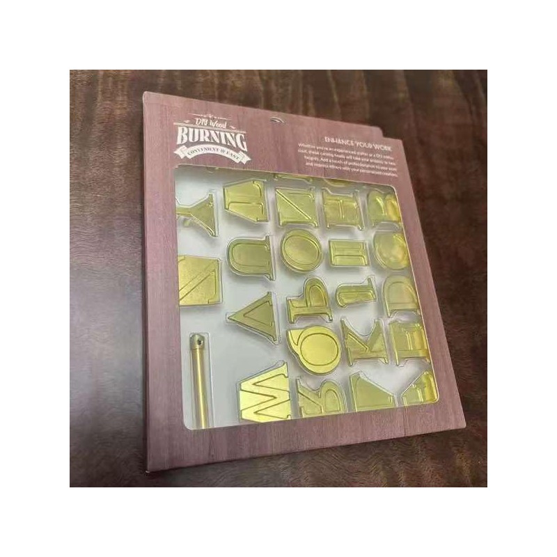 Wood Burning Letters Tips,Uppercase Alphabet HotStamps Set for Branding and
