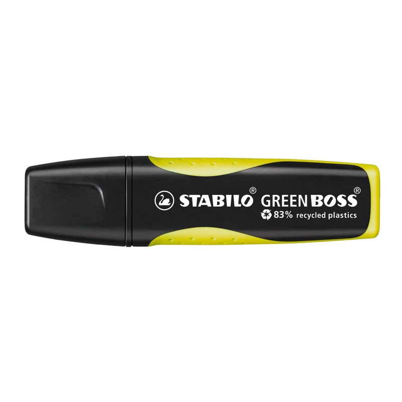 Highlighter - STABILO GREEN BOSS Yellow Box of 10