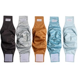 Susunyloviy Washable Dogs Diapers Male Dog Belly Band for Small Dogs,Pack of 5 Reusable Super Absorbent Doggie Diapers Male Puppy Belly Wrap,M, Medium