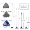 TRENNCHI Wall Cleaner Mop with 82" Handle, 360° Rotating Triangle