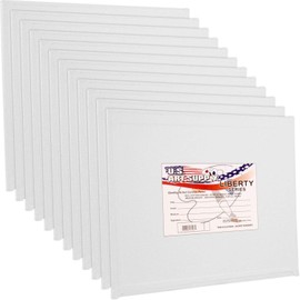 US Art Supply 12 X 12 inch Professional Artist Quality Acid Free Canvas Panel Boards for Painting 12-Pack (1 Full Case of 12 Single Canvas Board Panels)